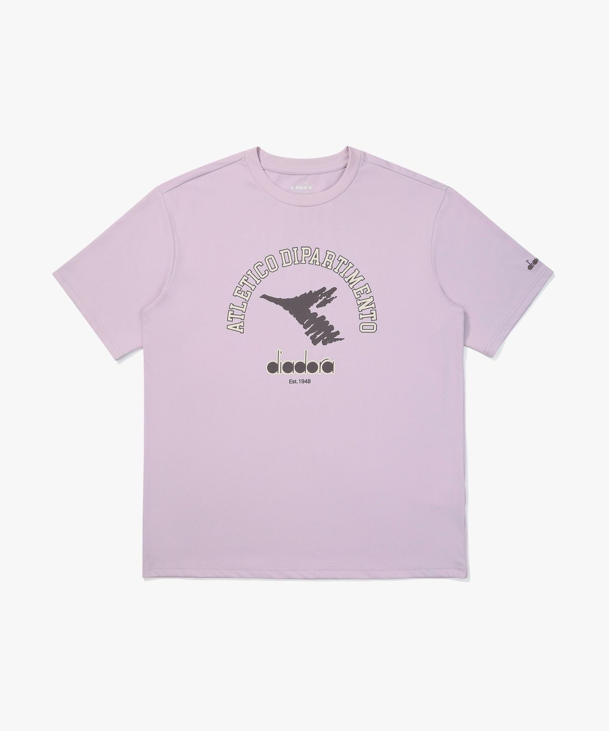 디아도라(diadora) 아카이브 아치 로고 반팔 티셔츠 VIOLET