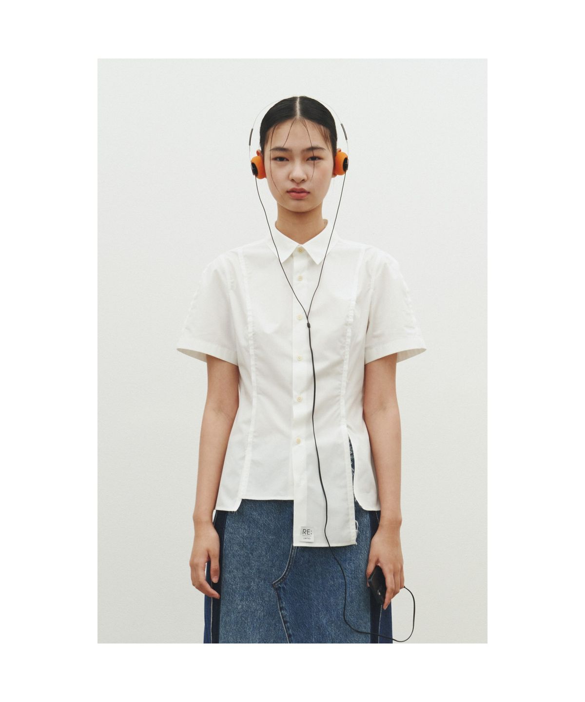 래코드(RECODE) Slit Detail Shirt_RQSAM25569WHX
