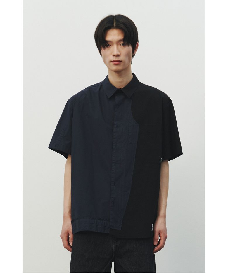 Puzzle Split Short Sleeves Shirts_RKSAM25610NYX