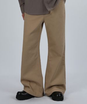 FLARE CHINO PANTS (BEIGE)
