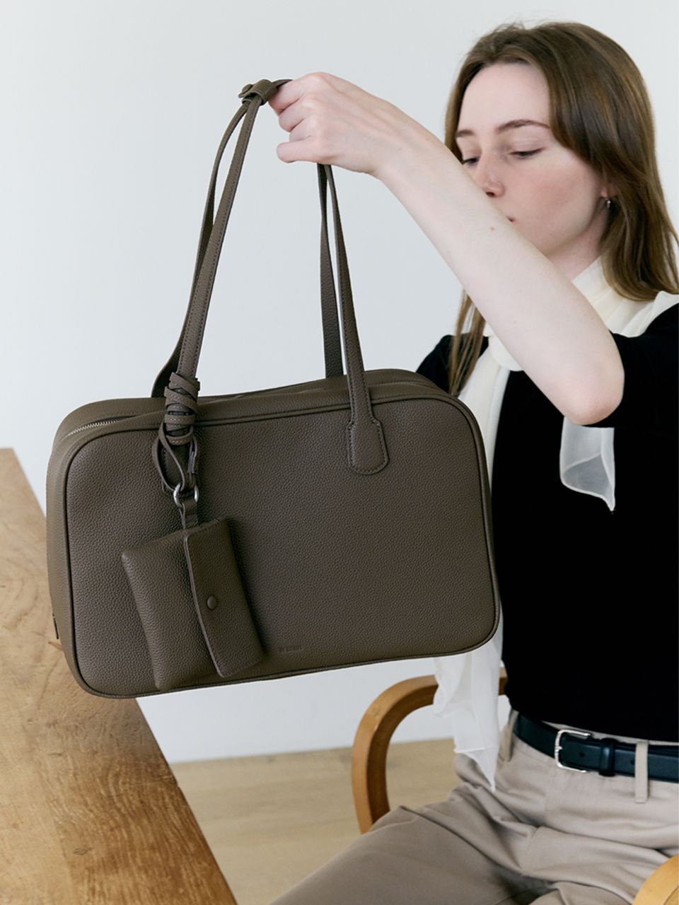 ★DE MERIEL★ Elise Boston Bag Plus Etoffe ELISE MUSINSA | DEMERIEL Elise Boston Bag Plus Etoffe