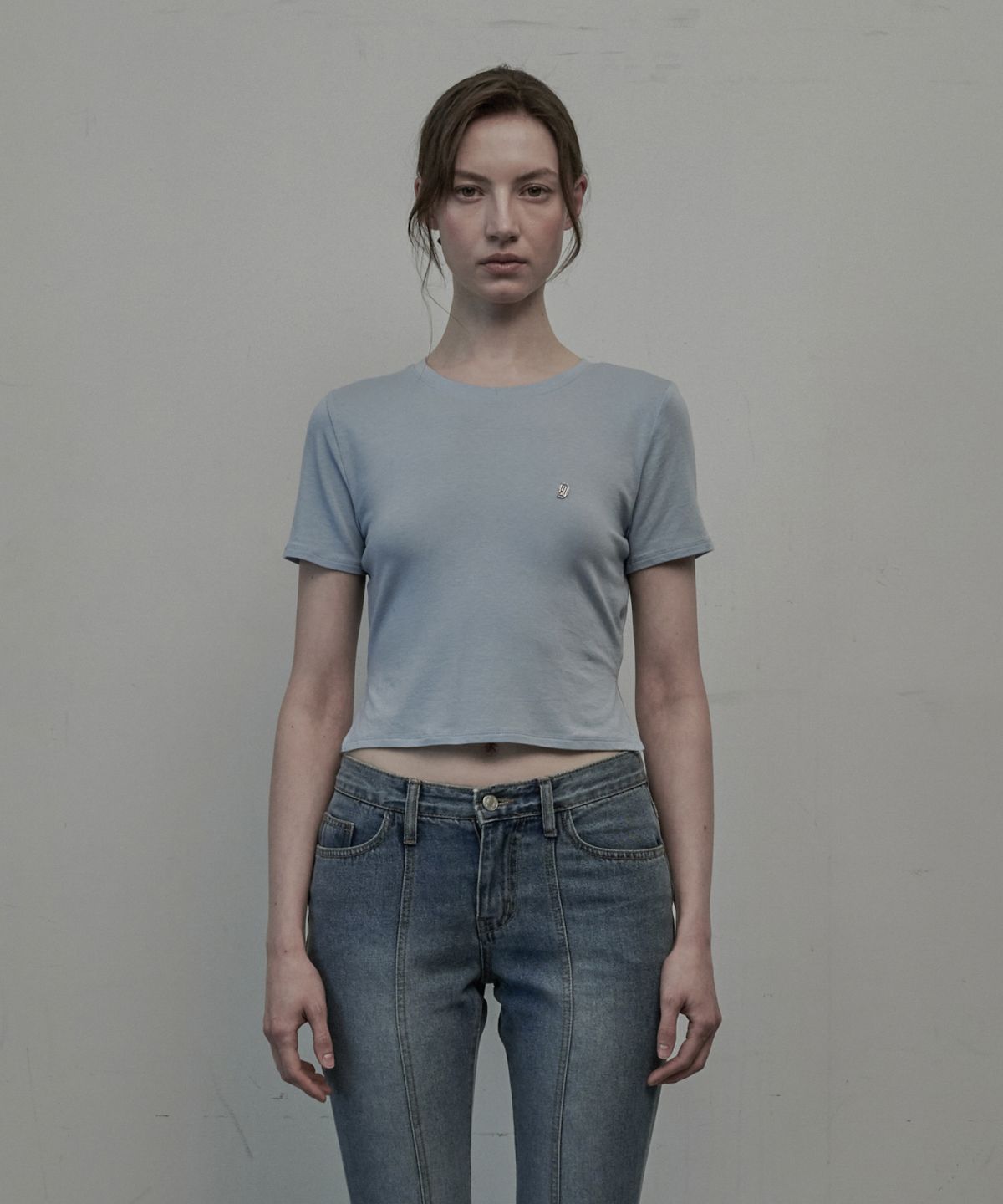 마우솔레움(MAU SOLEUM) Mist Half-Sleeve T-Shirt - Sky Blue