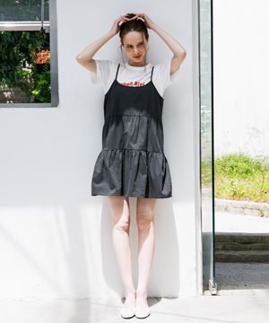 스파게티 스트랩 미니 드레스