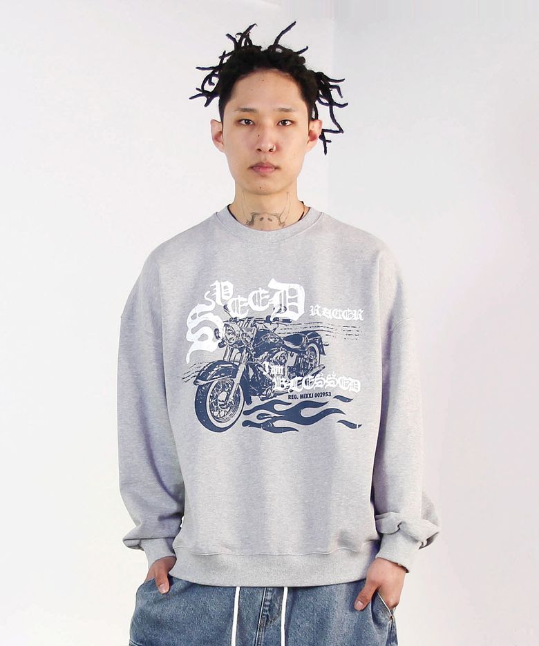 BIKE CREWNECK (GRAY)