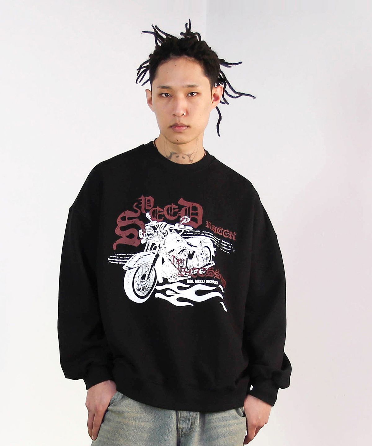믹쓰제이(MIXXJ) BIKE CREWNECK (BLACK)