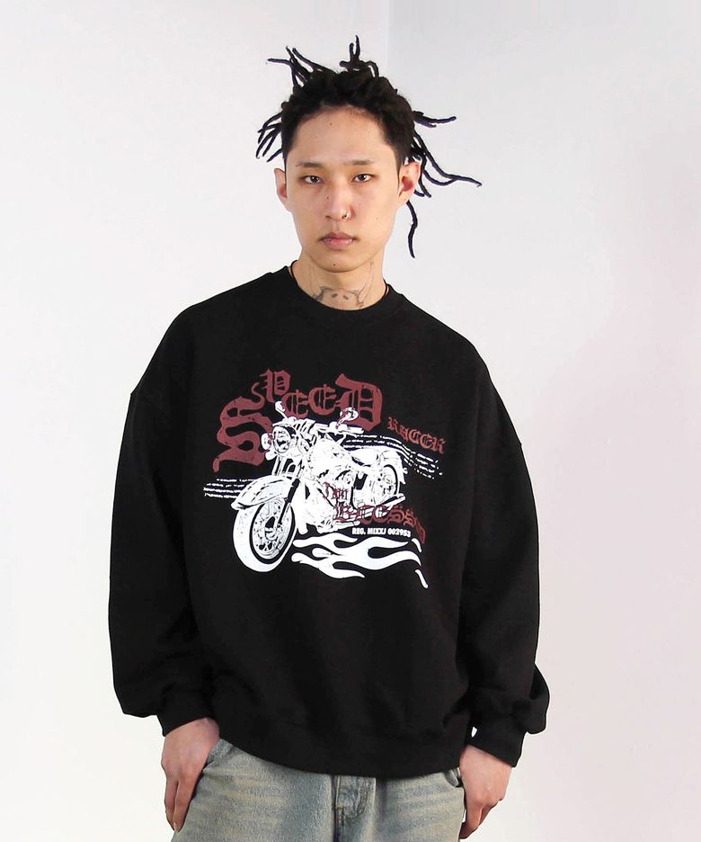 BIKE CREWNECK (BLACK)