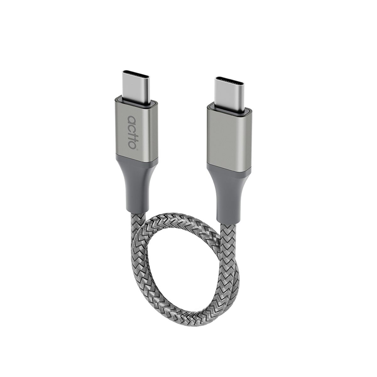 엑토(ACTTO) 100W PD C타입 to C 5A 고속 충전 전송 보조배터리 15cm 숏 케이블 TC-53