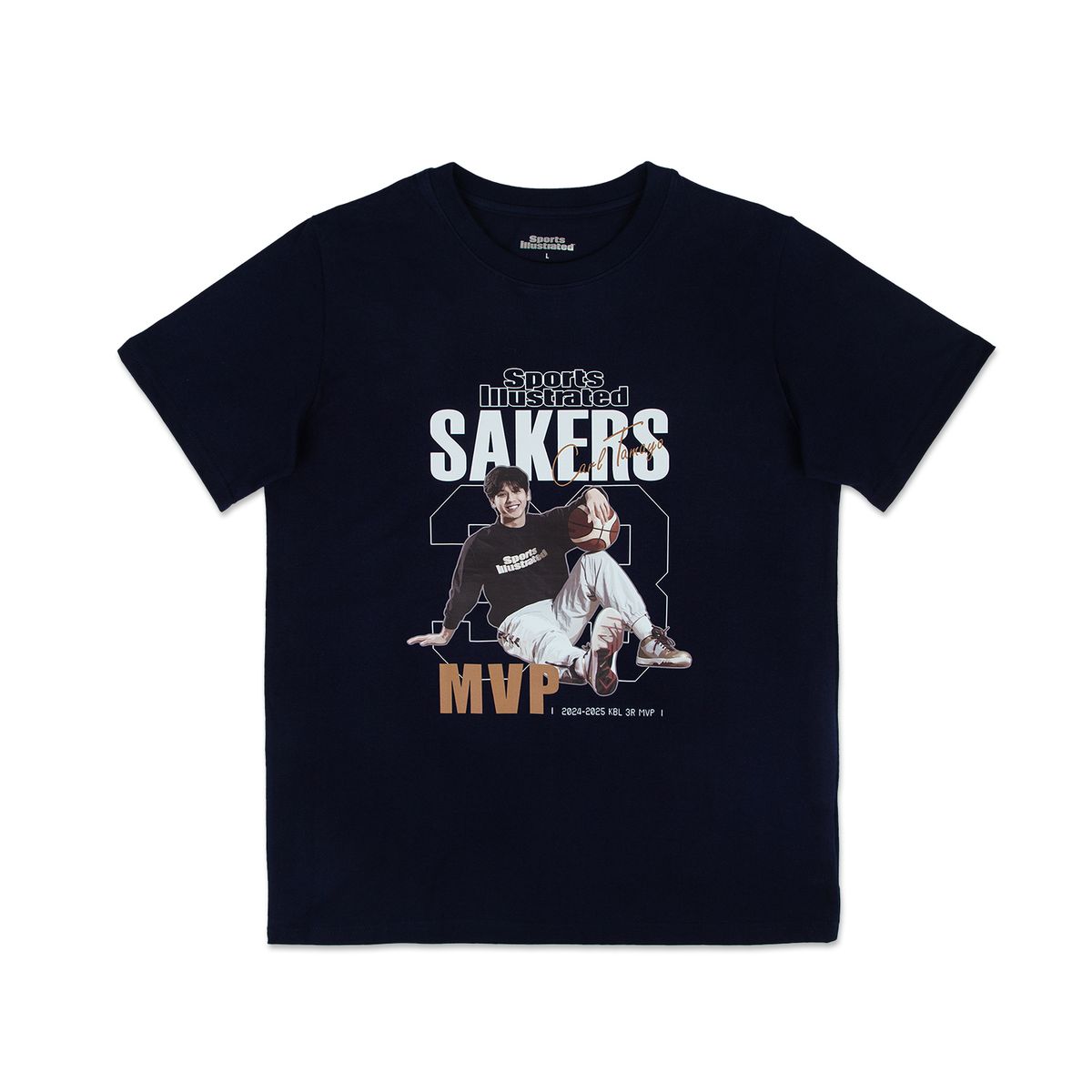 스포츠 일러스트레이티드(SPORTS ILLUSTRATED) KBL 3ROUND MVP SI 라운드 티셔츠 (네이비)