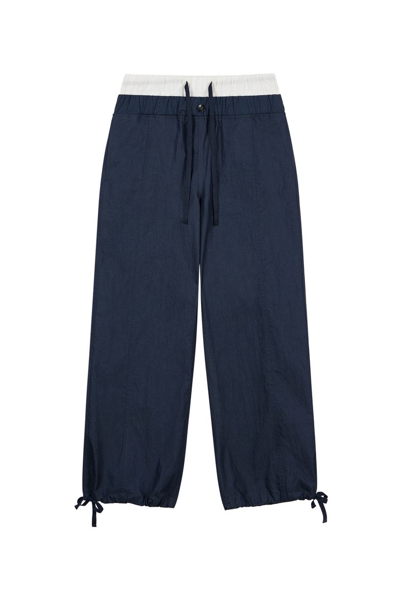 DEINET LAYERED STRING PANTS IN NAVY