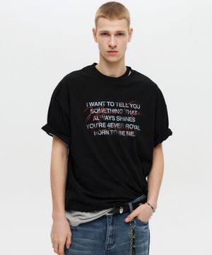 로얄 하프 슬리브 블랙