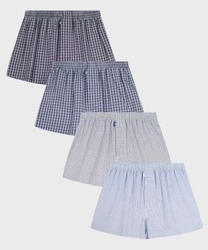 [4PACK] TRY 여름 트렁크 팬티 시어서커 남자 속옷 쿨 홈웨어 반바지 TMT04