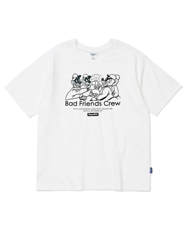 배드 프렌즈 크루 그래픽 오버핏 반팔 (RL1022 BAD FRIENDS TEE) 2Color