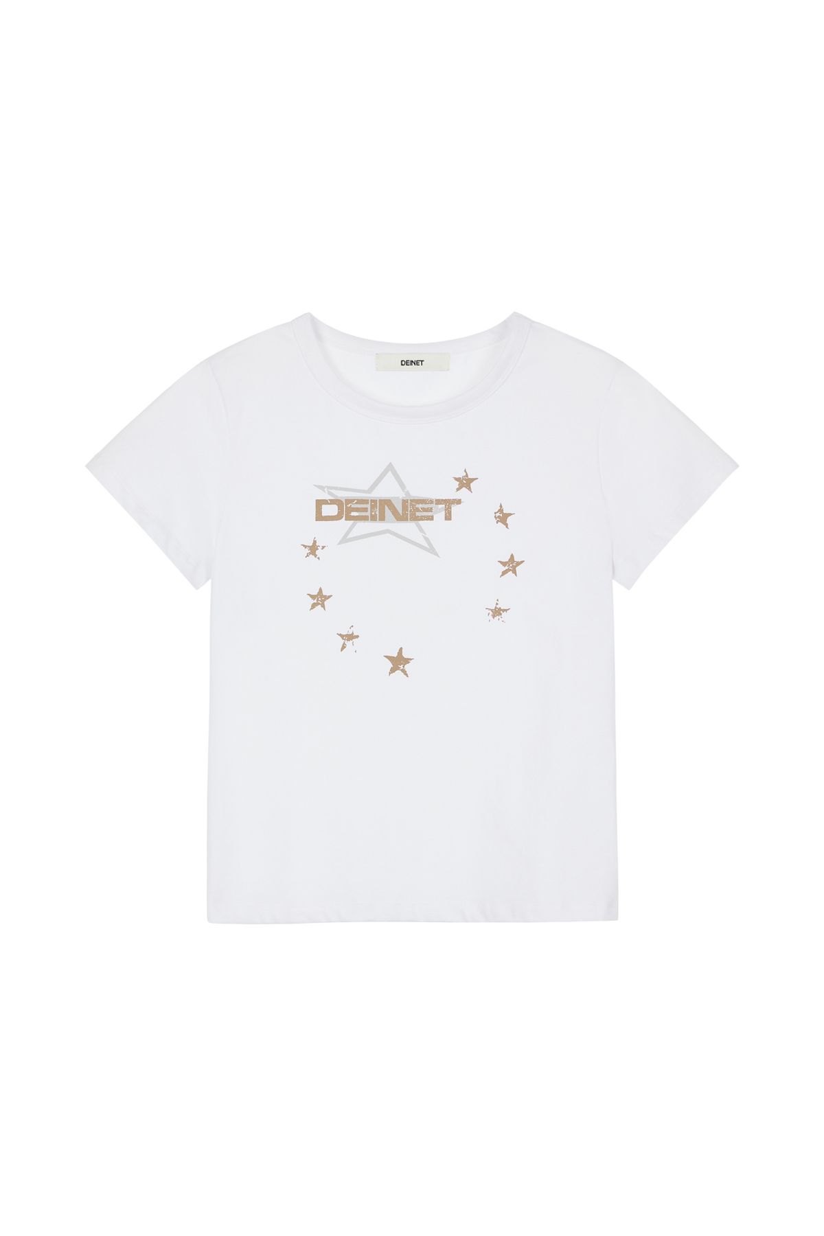 다이닛(DEINET) DEINET STAR GRAPHICS T-SHIRTS IN WHITE