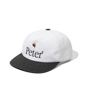 5-PANEL PAPPLE CAP - WHITE & CHARCOAL