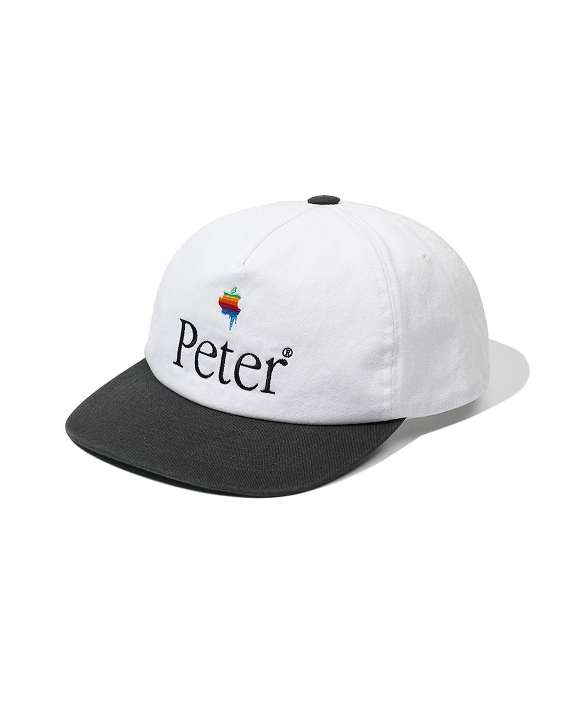 마이네임이즈피터(MYNAMEISPETER) 5-PANEL PAPPLE CAP - WHITE & CHARCOAL