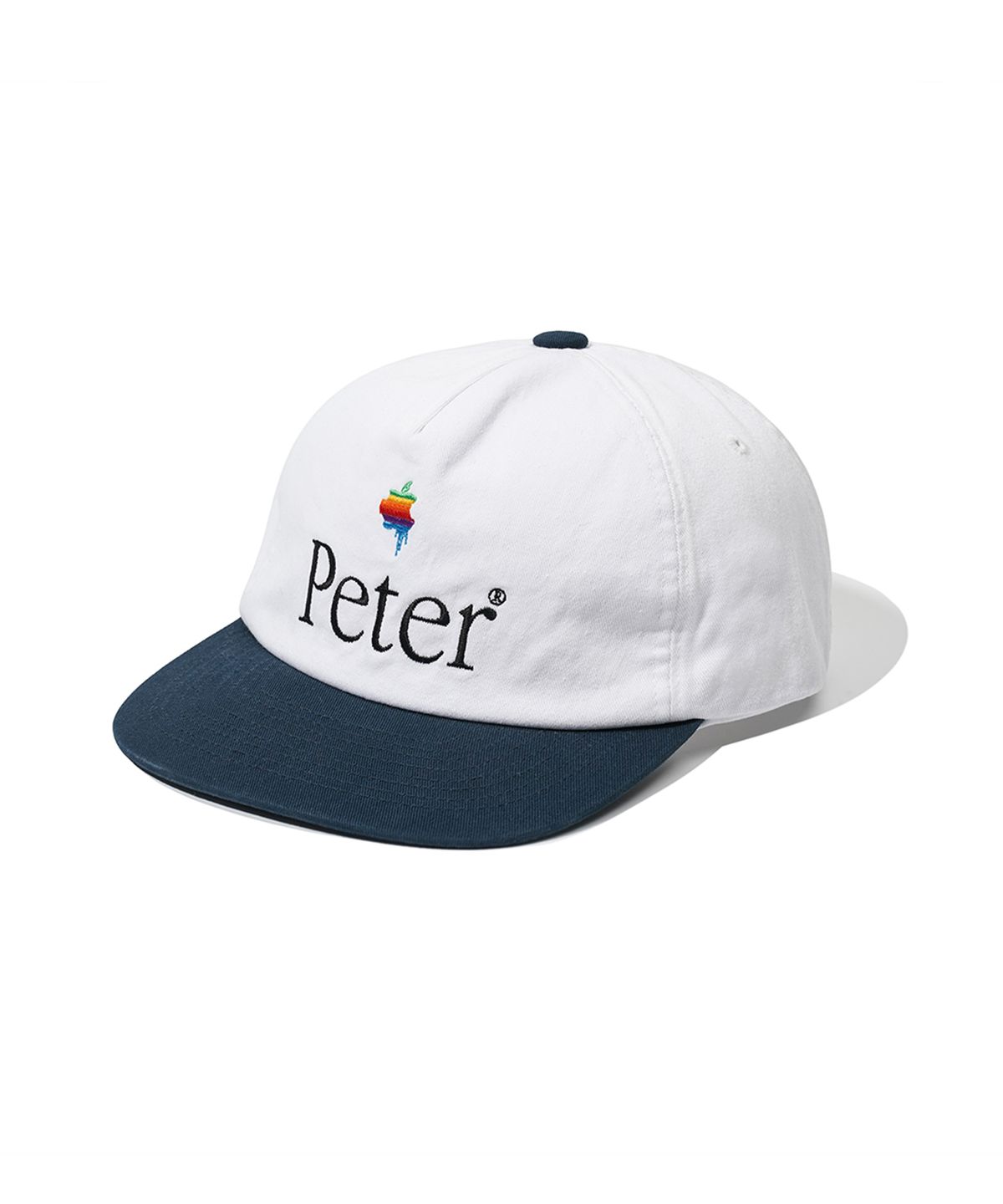 마이네임이즈피터(MYNAMEISPETER) 5-PANEL PAPPLE CAP - WHITE & NAVY
