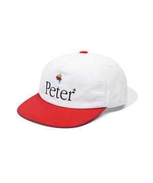 5-PANEL PAPPLE CAP - WHITE & RED