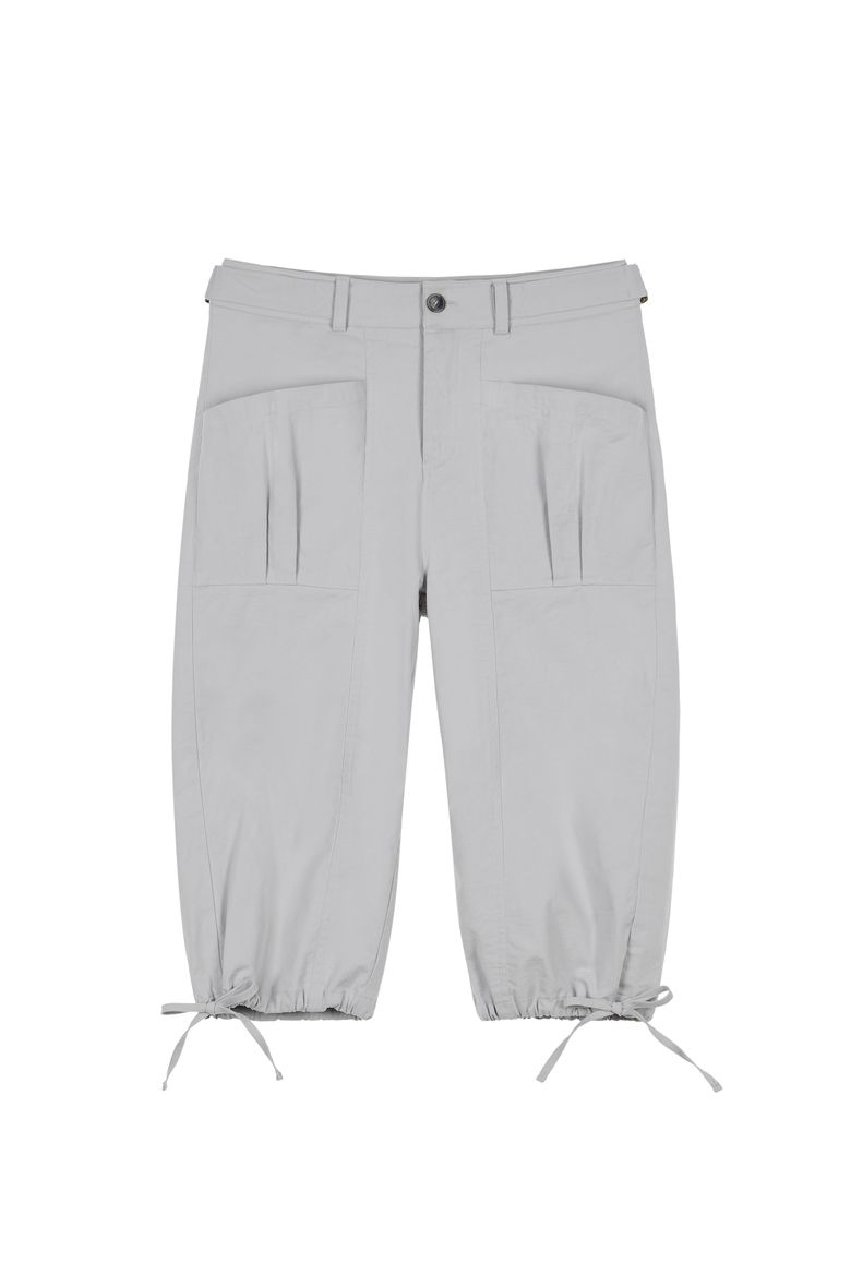 TWO BUCKLE HALF PANTS IN LIGHT GREY