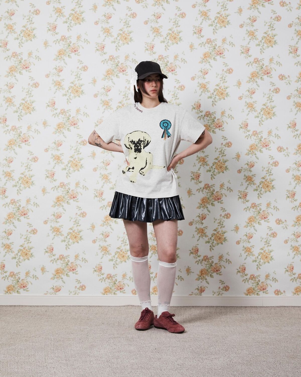 퓨레(PUREE) Shy genes tee Oatmeal