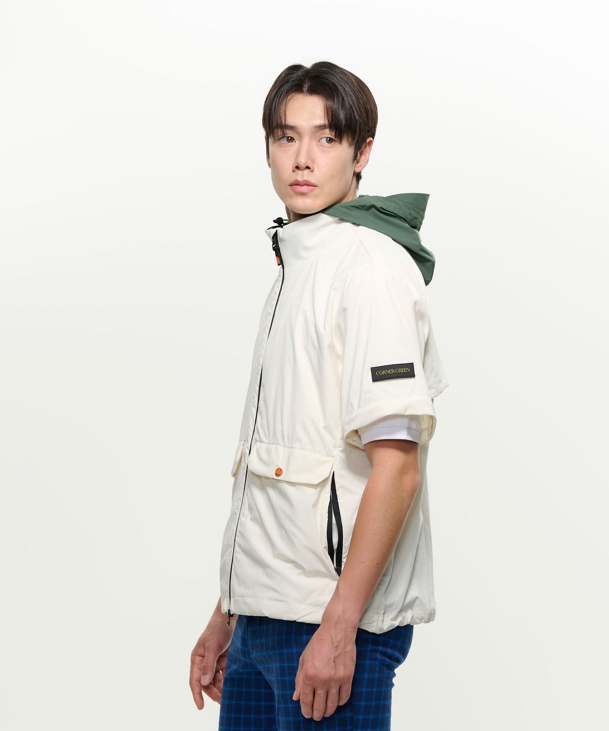 코너그린(CORNER GREEN) 멘즈 드라이브 발수 윈드자켓 [크림] MGJ53CRE