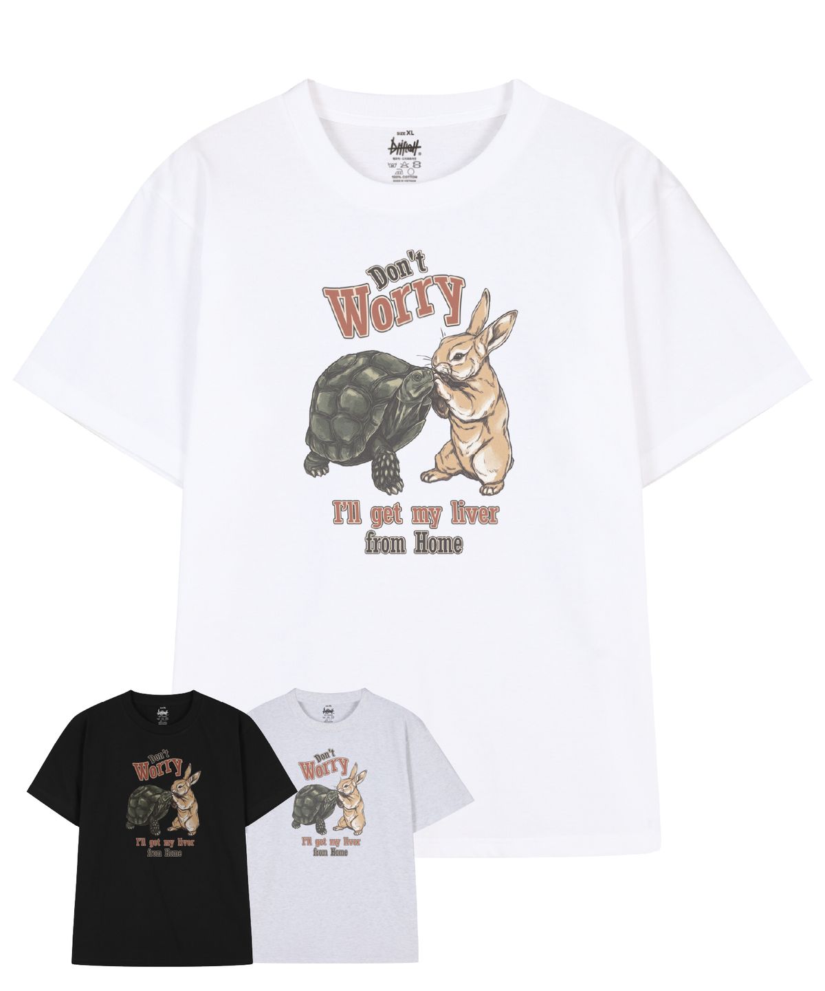드리프트아웃(DRIFTOUT) 돈 워리 아 윌 겟 마이 리버 반팔 티셔츠 (3color)