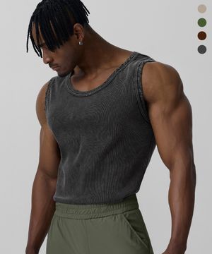 피그먼트 머슬핏 데미지 슬리브리스_4color