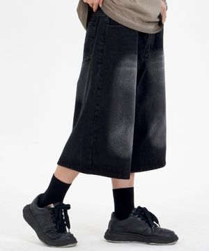 오리진 버뮤다 데님팬츠 블랙