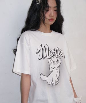 [DISNEY] MARIE TEE WHITE