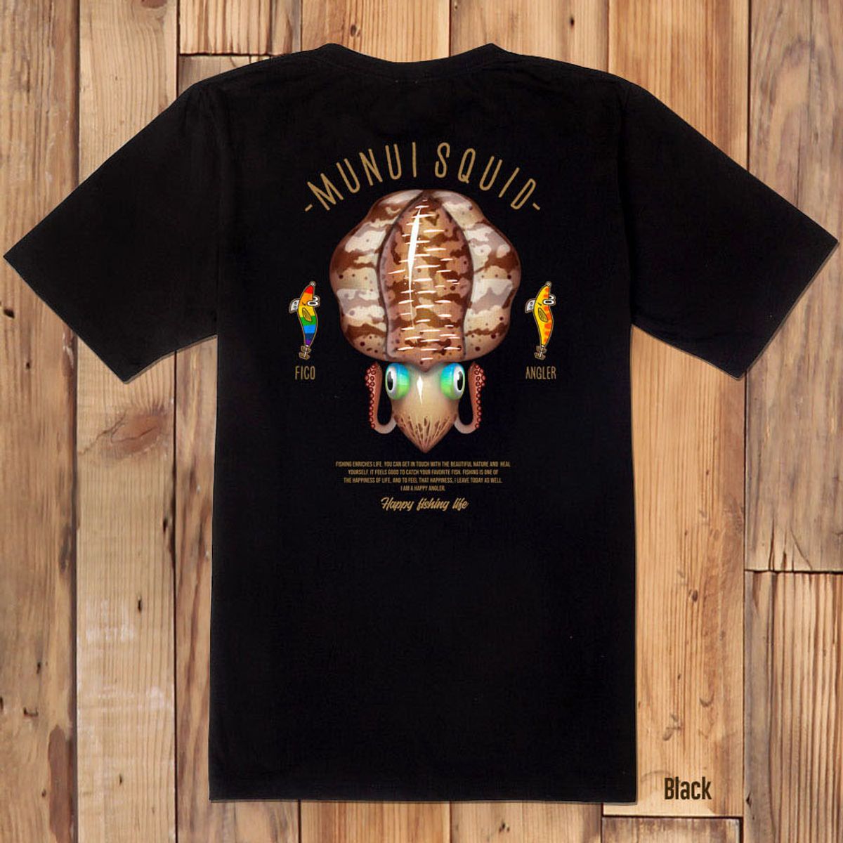 돌돌(DOLDOL) FICO_tshirts-286  피코앵글러 낚시 브랜드 무늬오징어 디자인 티셔츠 반팔티