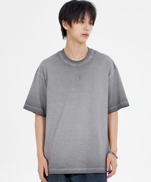 페이드 피그먼트 티셔츠 그레이