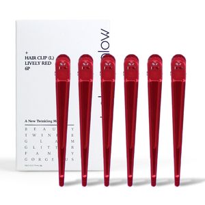 국내생산 자국 없는 집게핀 대 라이블리 레드 6P