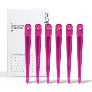 국내생산 자국 없는 집게핀 대 글레이즈 핑크 6P