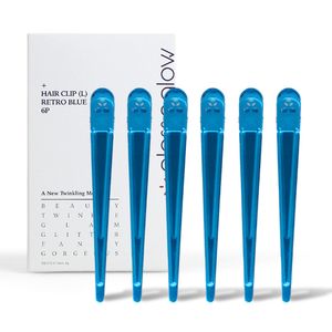 국내생산 자국 없는 집게핀 대 레트로 블루 6P