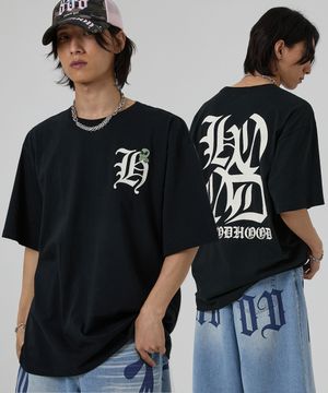 H 로고 반팔티셔츠 블랙