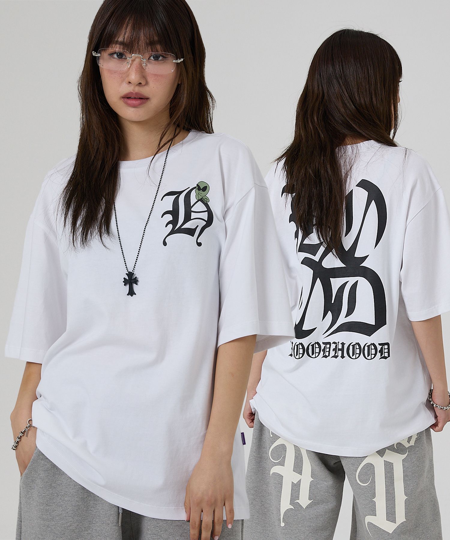 HOODHOOD ♥ H logo short sleeve t-shirt /追跡付 MUSINSA公式 | HOODHOOD H Logo Short Sleeve T-shirt White