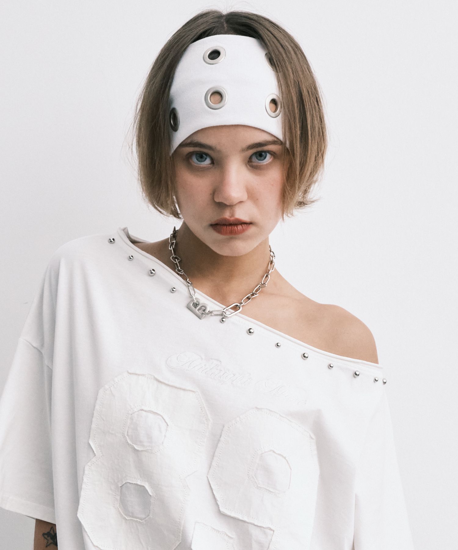 【MIDNIGHT MOVE】eyelet hair band ヘアバンド MUSINSA | MIDNIGHT MOVE eyelet hair band (white)