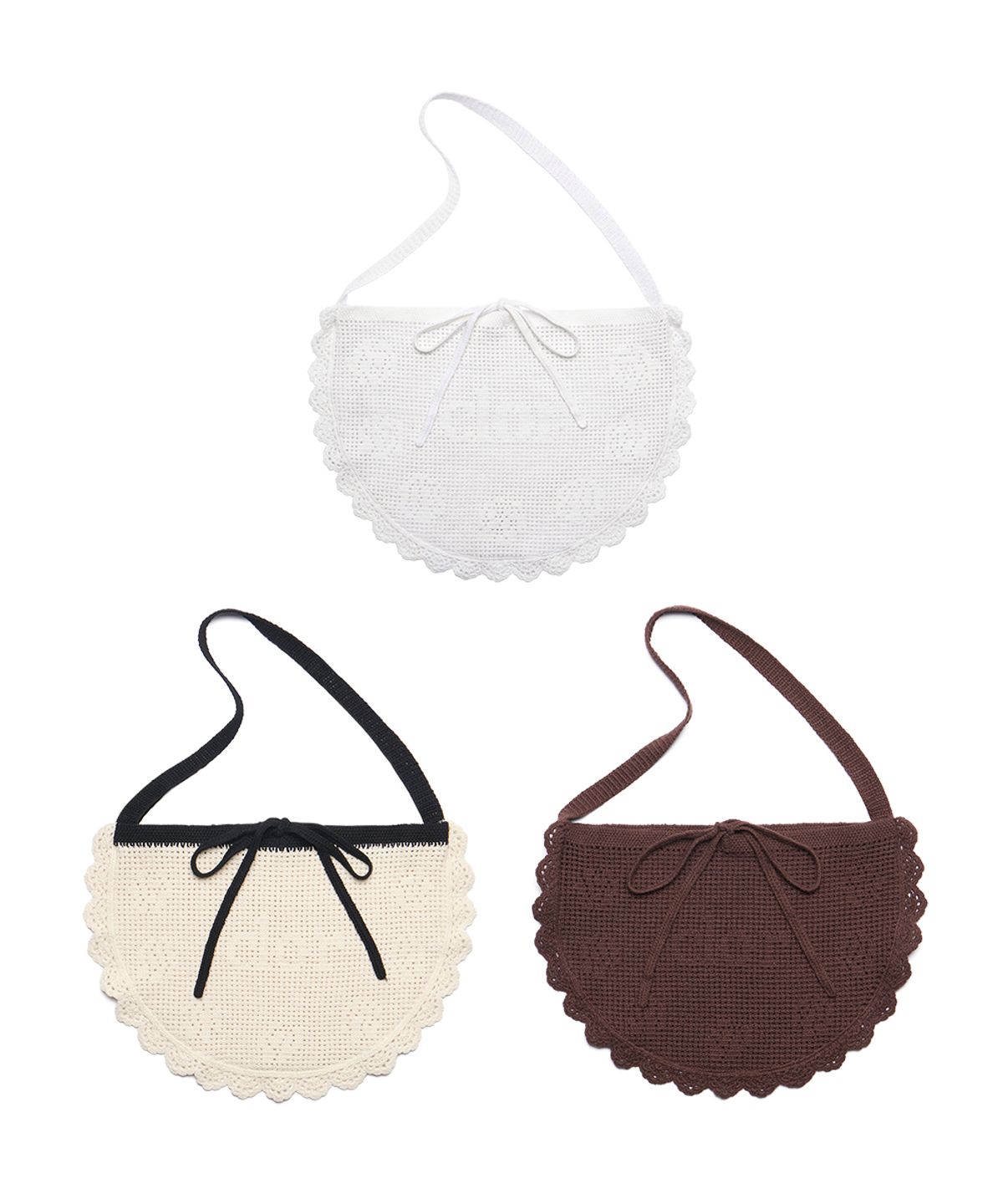 클로르(CLOR) CROCHET HALF MOON BAG(LARGE) - 3 colors
