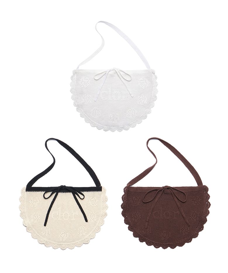 CROCHET HALF MOON BAG(LARGE) - 3 colors