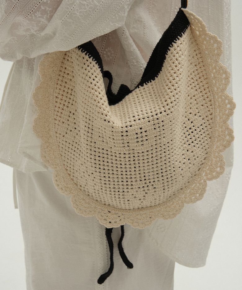 CROCHET HALF MOON BAG(SMALL) - 6 colors