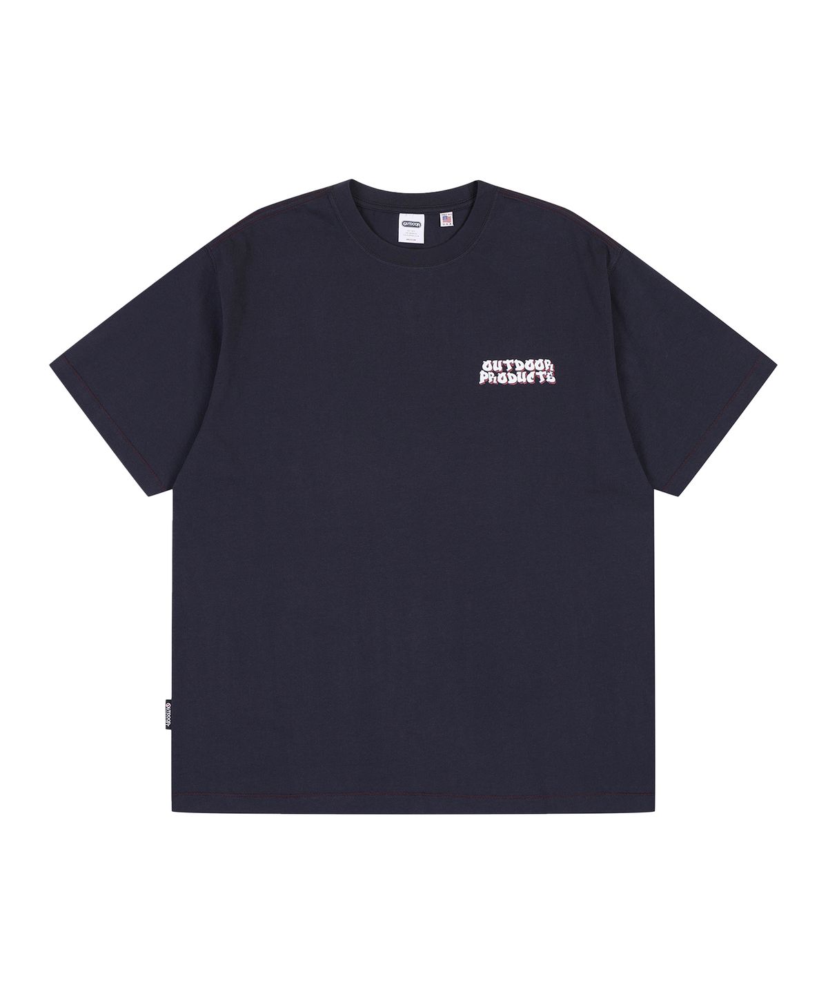 아웃도어 프로덕츠(OUTDOOR PRODUCTS) COLOR STITCH HALF SLEEVE (NAVY)