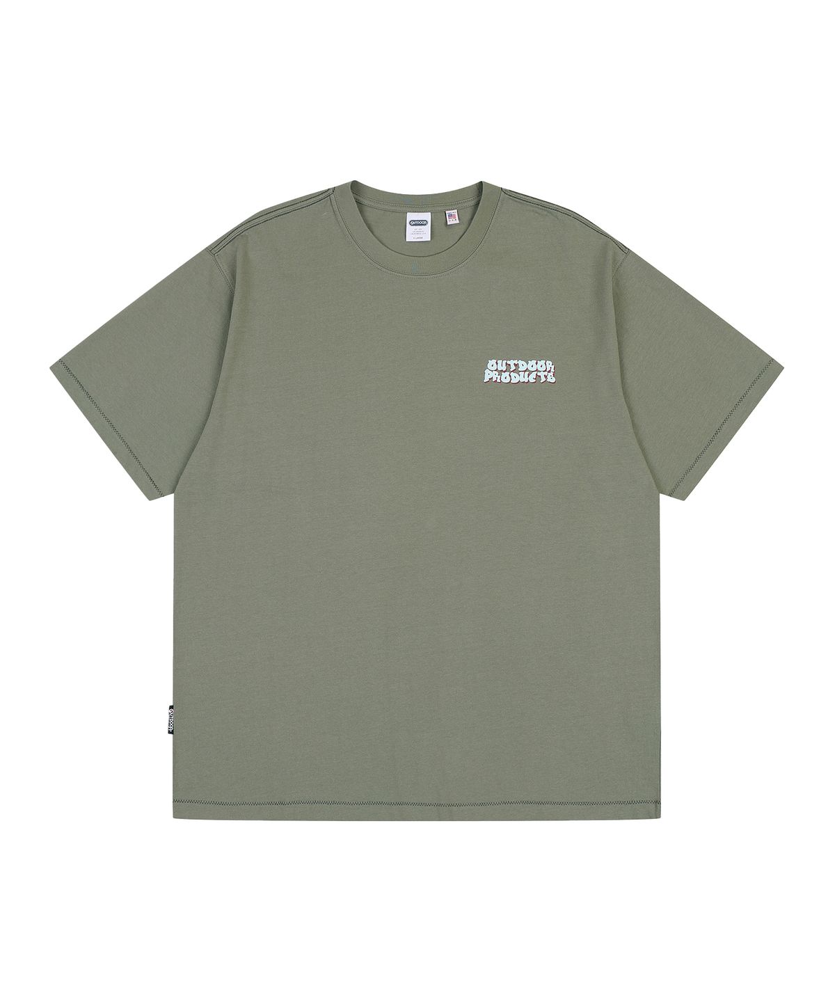 아웃도어 프로덕츠(OUTDOOR PRODUCTS) COLOR STITCH HALF SLEEVE (LIGHT KHAKI)