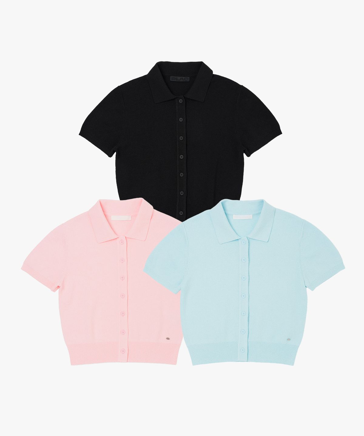 플랙 우먼(PLAC WOMEN) 카라 반팔 가디건_3colors