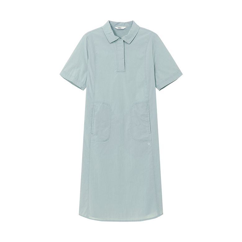 W 워케이션 셔츠 원피스 Grayish Green