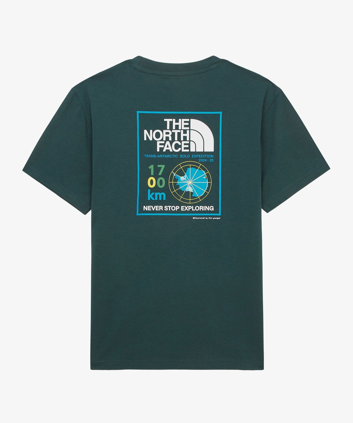 노스페이스(THE NORTH FACE) NT7UR55C 남성 트랜스 안타틱 반팔 라운드티 1 PINE