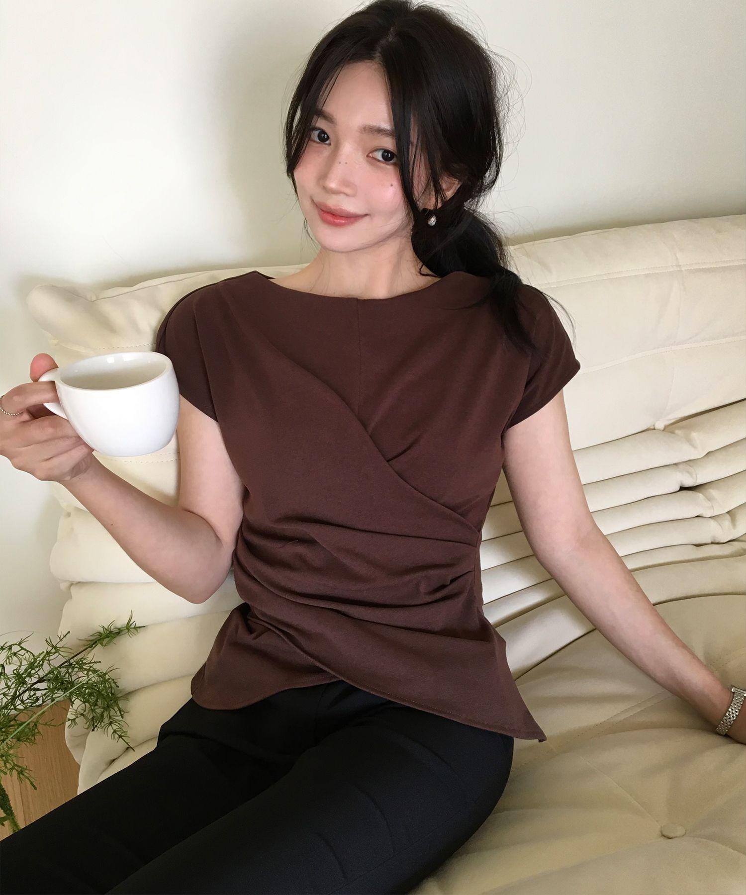【ATELIER NAIN】LOWER WAISTタックジャージトップス MUSINSA | ATELIER NAIN LOWER WAIST TUCK JERSEY TOP(T-7048)