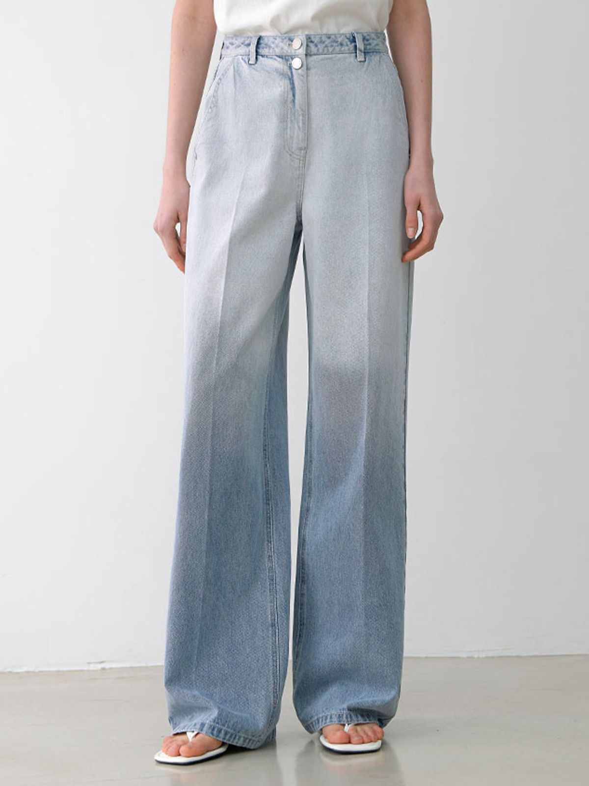 아틀리에 나인(ATELIER NAIN) BLUE GRADATION STRAIGHT JEAN(PT-5673)