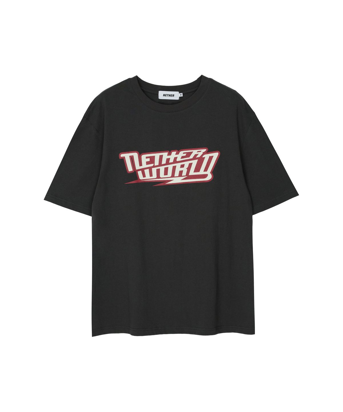 네더월드(NETHERWORLD) NETHERWORLD Lightning Logo T-Shirt Dark Gray