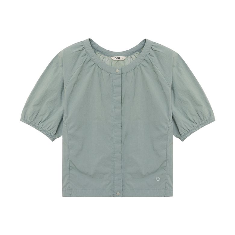 W 워케이션 볼륨 반팔 셔츠 Grayish Green
