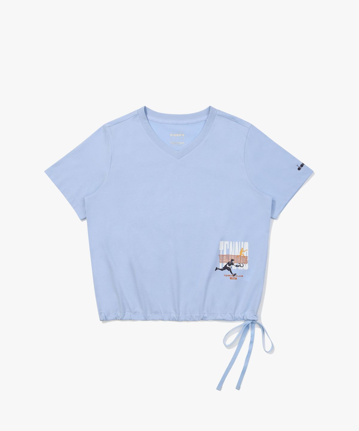 디아도라(diadora) AIRTEX 테니스 무브 크롭 반팔 티셔츠 LIGHT BLUE