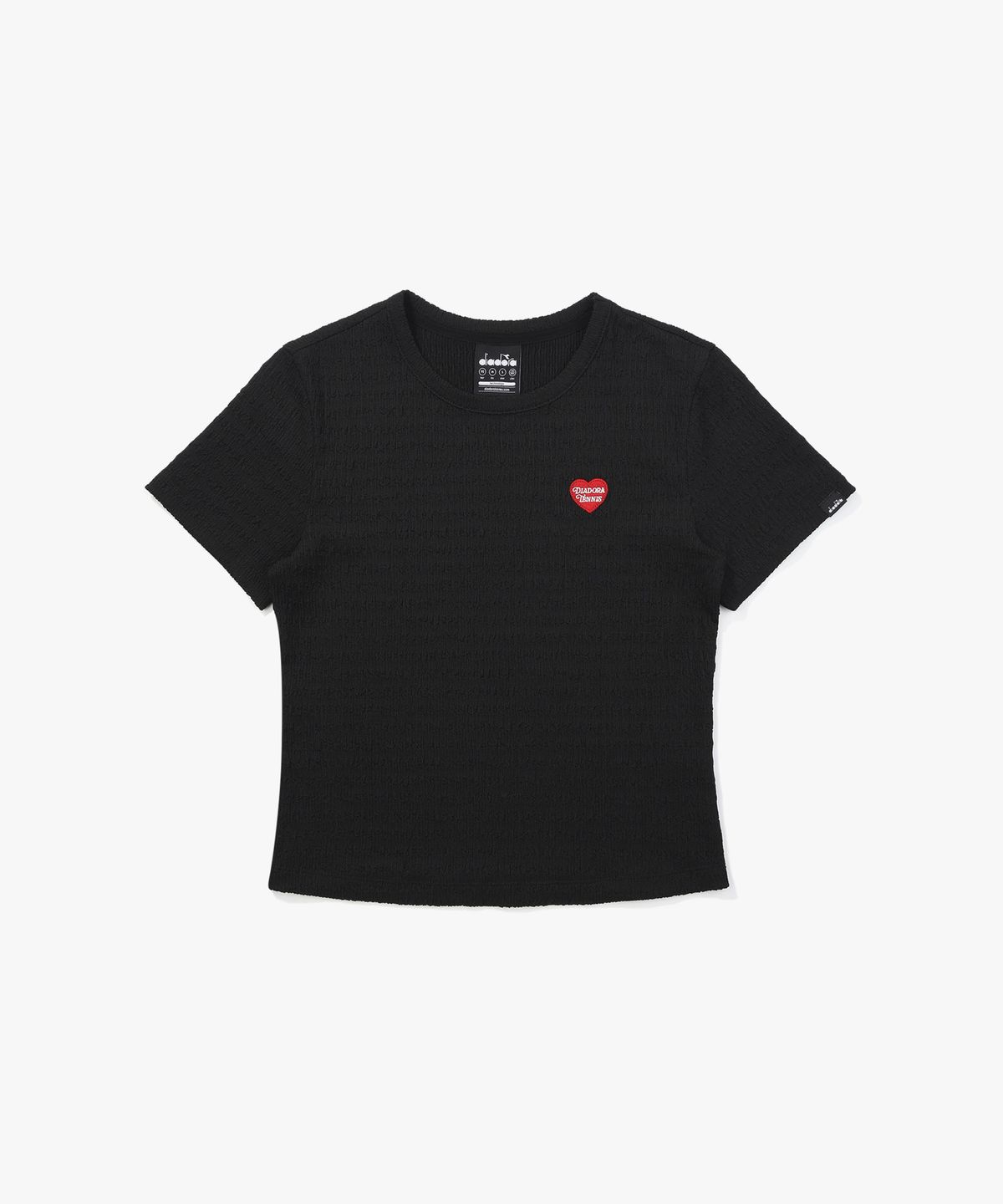 디아도라(diadora) 링클 베이직 반팔 티셔츠 BLACK